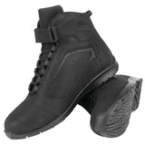 Black motorcycle boots from Speed and Strength Moment of Truth Leather Shoe series