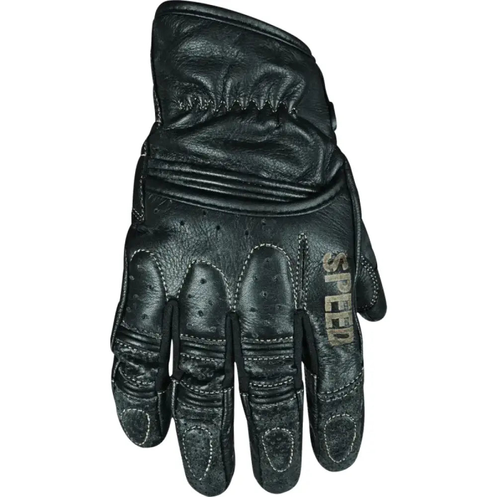 Black Speed and Strength Rust and Redemption Leather Gloves in size small for RV, Automotive, Powersports, off-road, marine, exterior, truck accessories, interior, truck bed, rv parts, Apparel, Apparel | Riding Gear, AVADA - Best Sellers, Gloves, Apparel