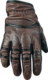 Speed and Strength Rust and Redemption Leather Gloves Brown - Large - RV and Auto Parts