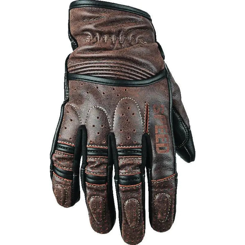 Speed and Strength 878622 Speed and Strength Rust and Redemption Leather Gloves Brown - Medium - 878622