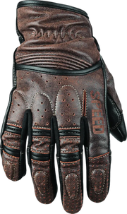 Brown leather motorcycle glove from Speed and Strength Rust and Redemption Leather Gloves collection