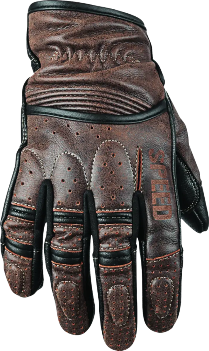 Brown Leather Motorcycle Glove from Speed and Strength Rust and Redemption Leather collection