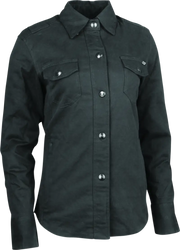 Dark green Speed Society Armored Moto Shirt for women in medium size