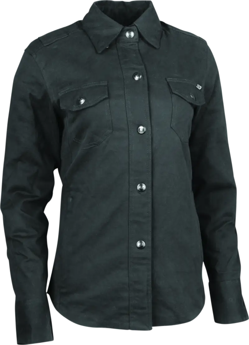 Dark green Speed Society Armored Moto Shirt for women in medium size