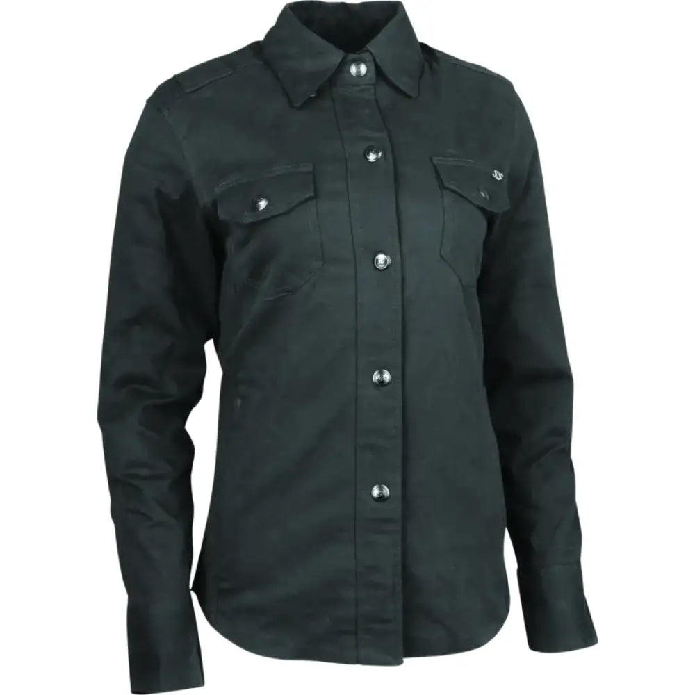 Dark green Speed Society Armored Moto Shirt for women in medium size