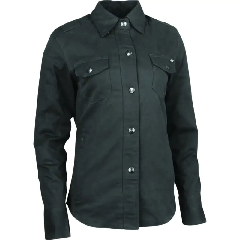 Dark green Speed Society Armored Moto Shirt for women in medium size
