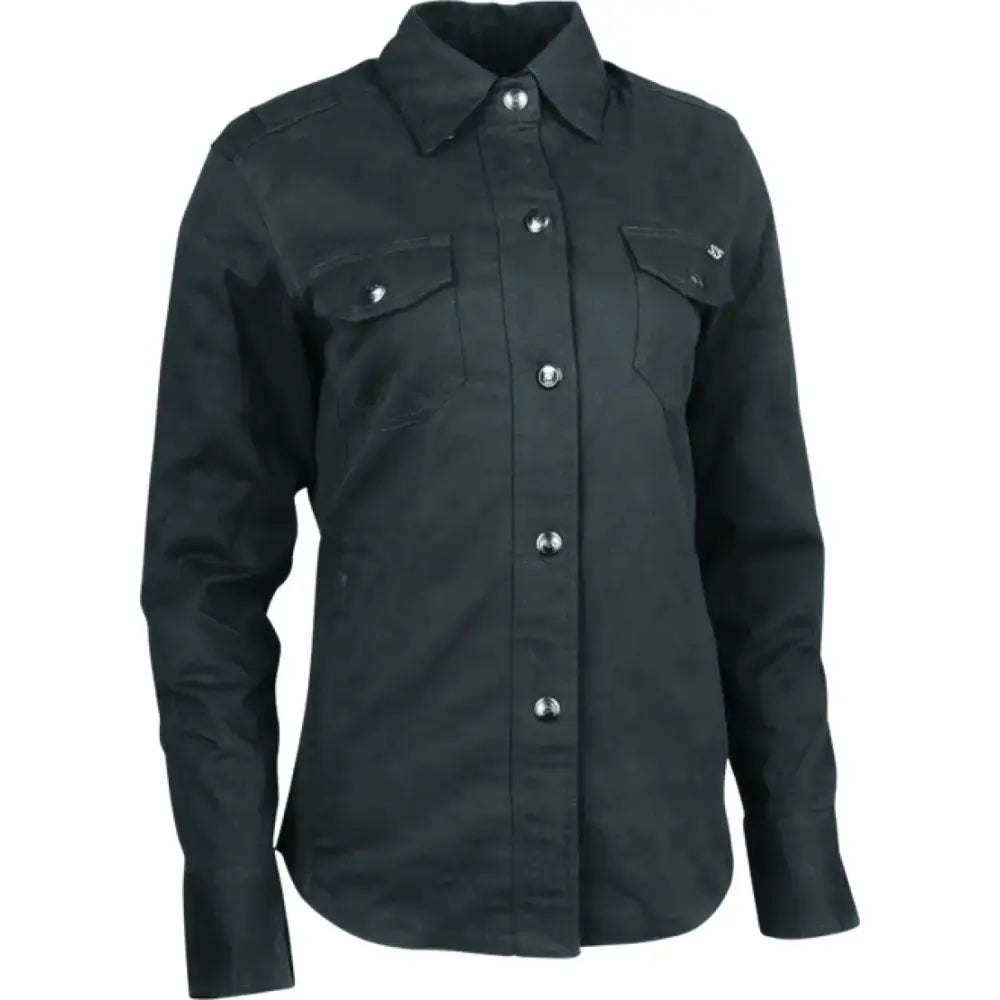 Dark Speed Society armored moto shirt with chest pockets for women in small size