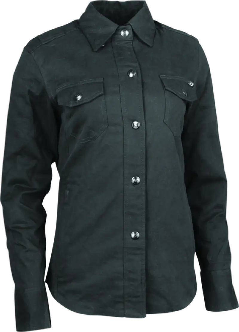 Dark Speed Society armored moto shirt with chest pockets for women in small size