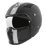 Speed and Strength SS2400 Tough As Nails Helmet Black/White - Small front view.