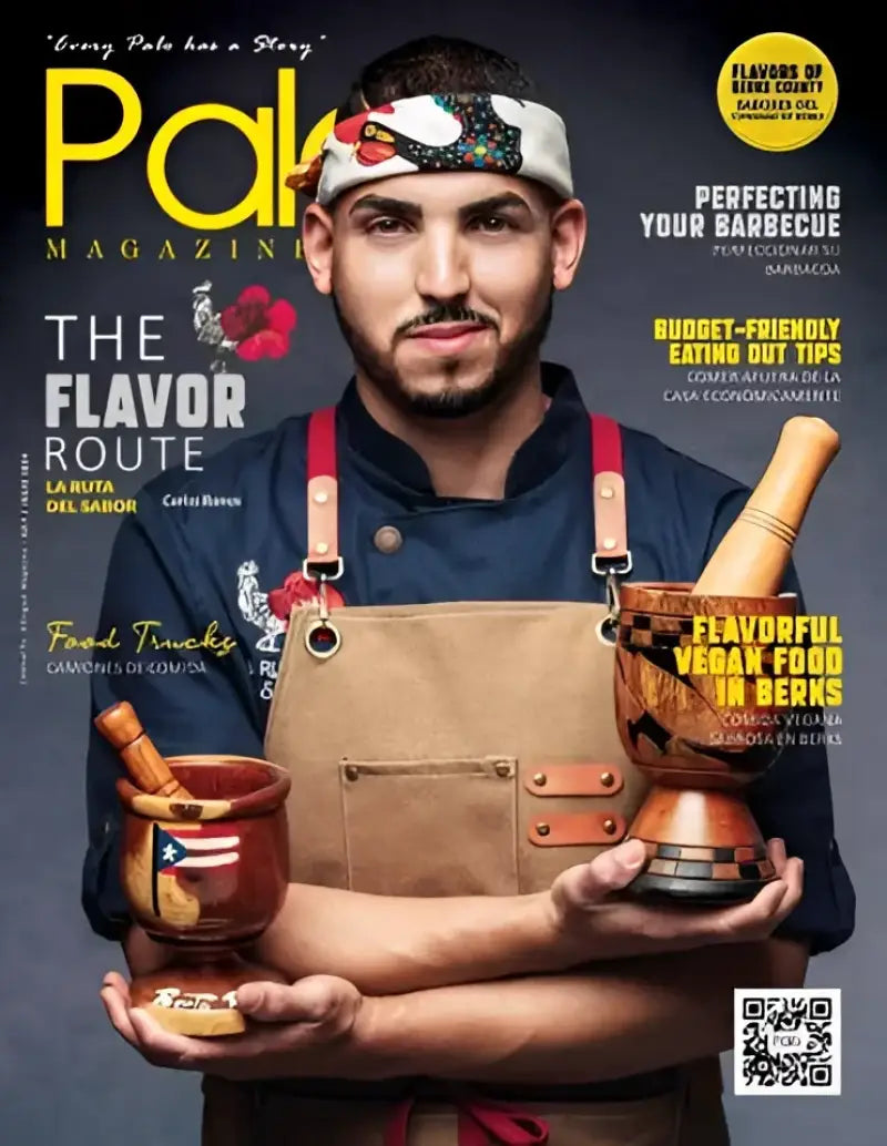 Magazine cover featuring a chef, showcasing Speed and Strength SS900 Cheek Pads Grey 2XL