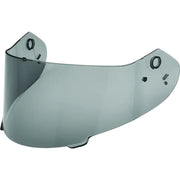 Tinted motorcycle helmet visor.