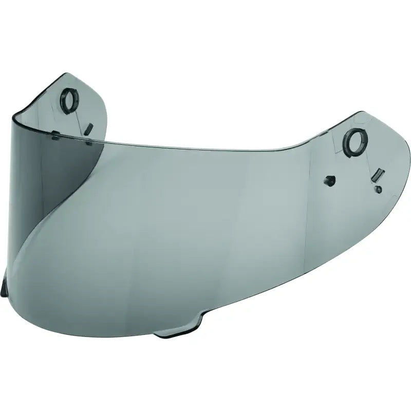 Gray motorcycle helmet visor.