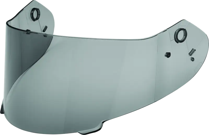 Gray motorcycle helmet visor.