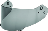 Tinted motorcycle helmet visor.