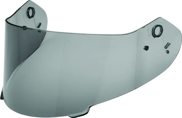 Tinted motorcycle helmet visor.