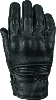 Black leather motorcycle glove from Speed and Strength Throttle Body Leather series