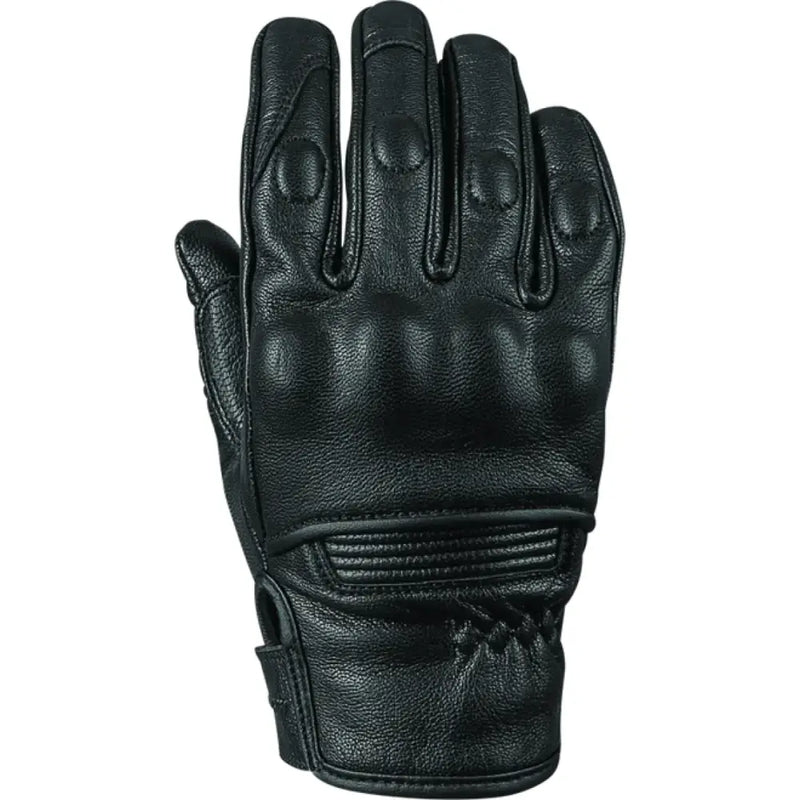 Black leather motorcycle glove from Speed and Strength Throttle Body Leather series