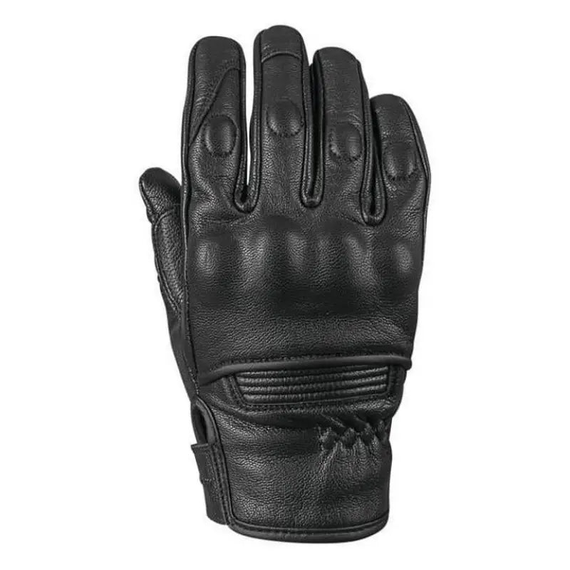Black leather glove for strength throttle body riding in women XL style