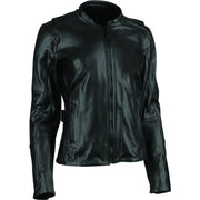 Black leather jacket from Speed and Strength Throttle Body Leather collection for women