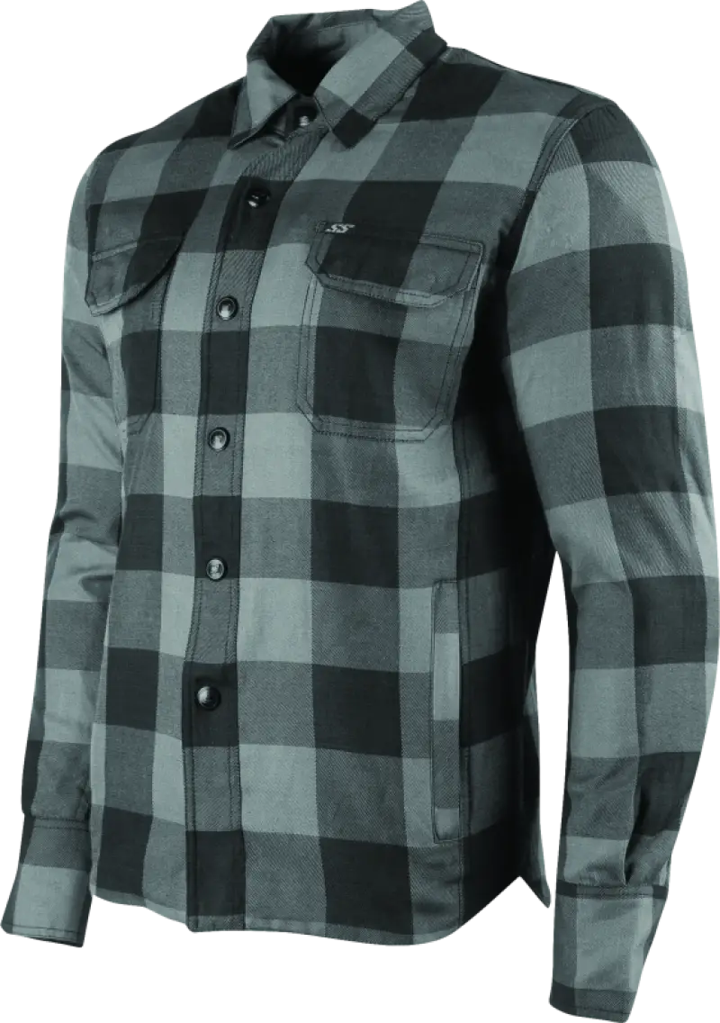 Speed and Strength True Grit Armored Moto Shirt Grey - Large - 889733 - Apparel