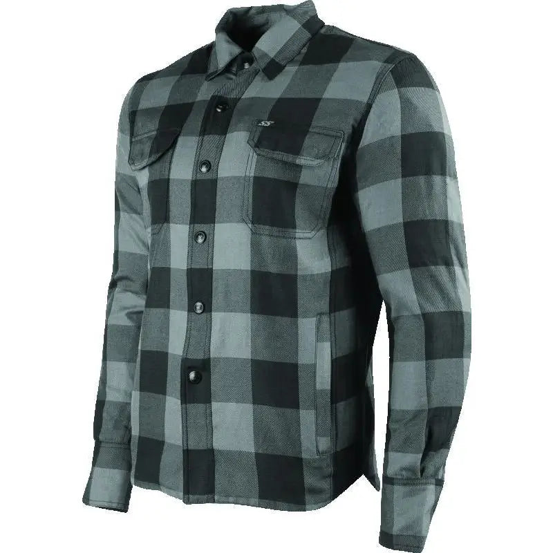Speed and Strength 889733 Speed and Strength True Grit Armored Moto Shirt Grey - Large - 889733