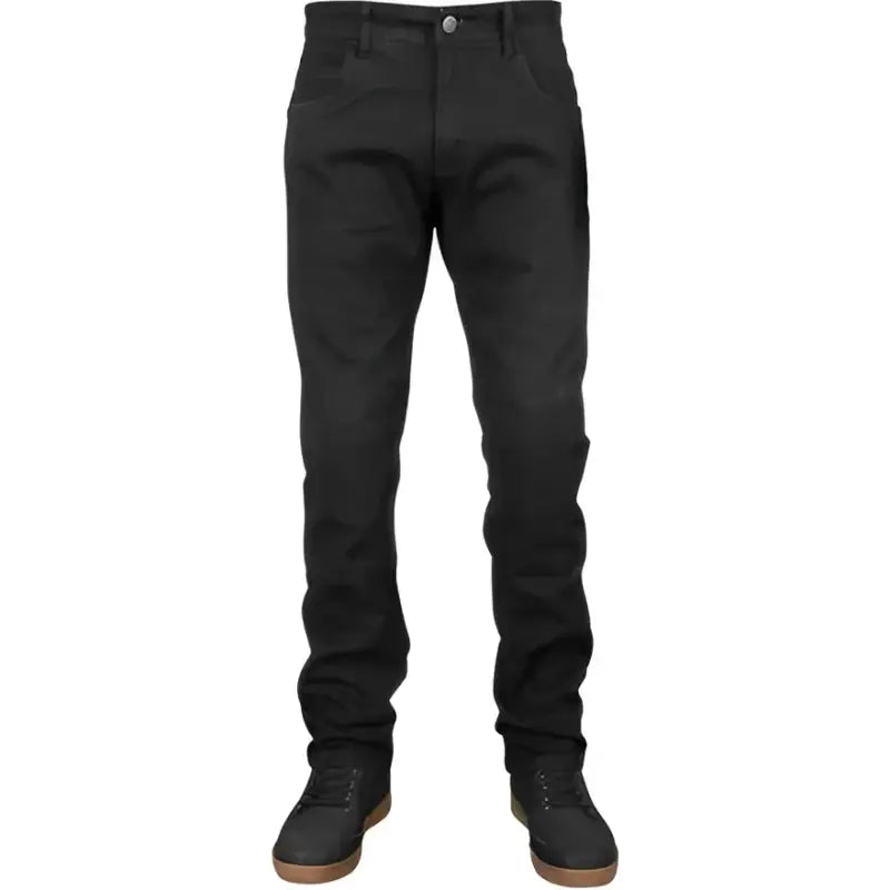Black denim pants and shoes from Speed and Strength True Grit Grit Denim Pant