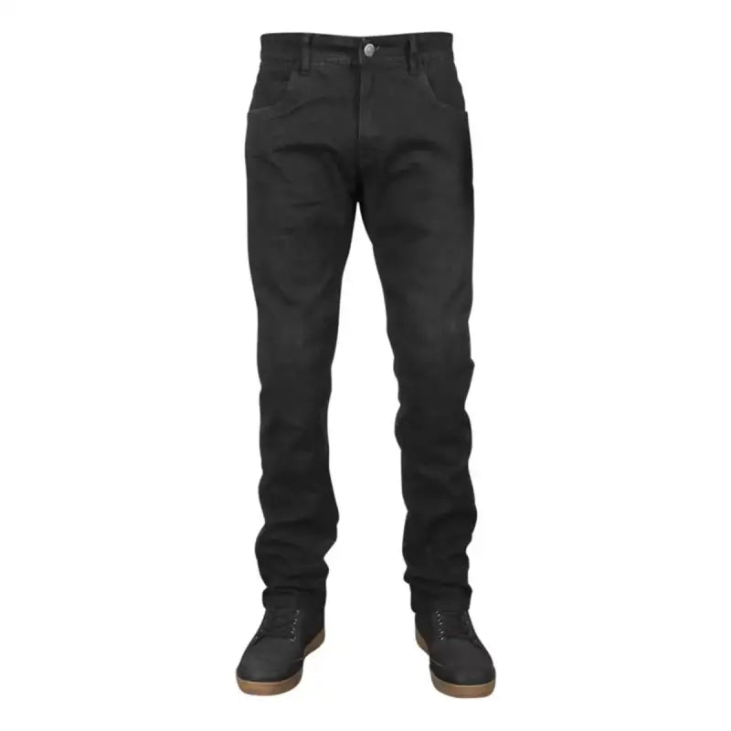 Black jeans and shoes from Speed and Strength True Grit Denim Pant collection