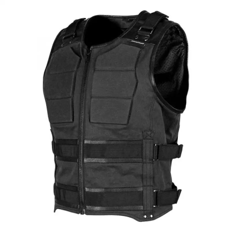 Black tactical vest part of Speed and Strength True Grit denim grit denim pant