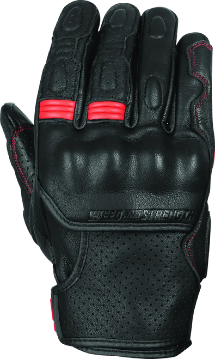 Speed and Strength Twist of Fate Leather Gloves Black/Red - 2XL - 892324 - Safety