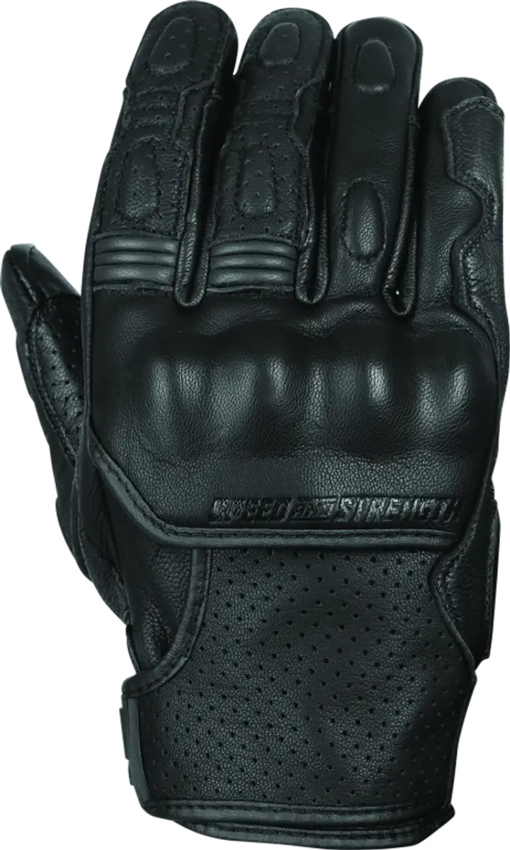 Speed and Strength Twist of Fate Leather Gloves Black/Red - Large - 892322 - Safety