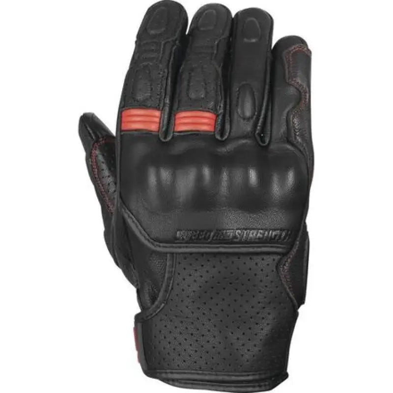 Speed and Strength Twist of Fate Leather Gloves Black/Red - Large - 892322 - Safety