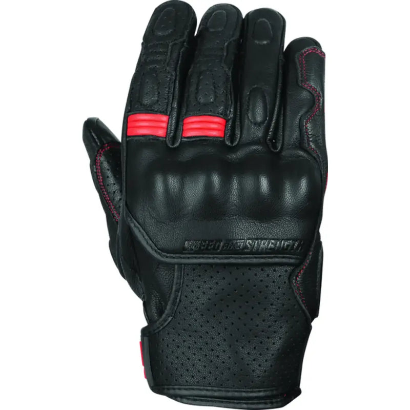 Speed and Strength Twist of Fate Leather Gloves Black/Red - Small - 892320 - Safety