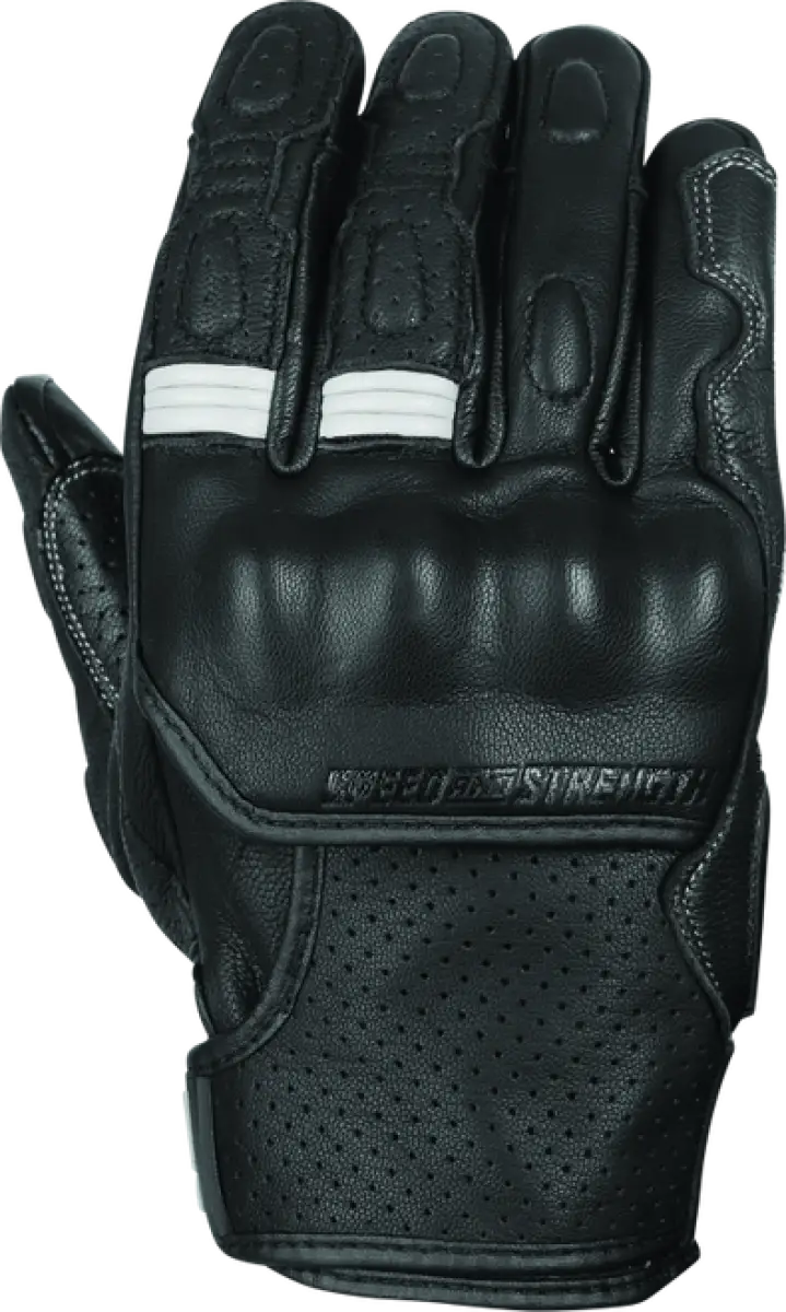 Speed and Strength Twist of Fate Leather Gloves Black/White - Large - 892327 - Safety