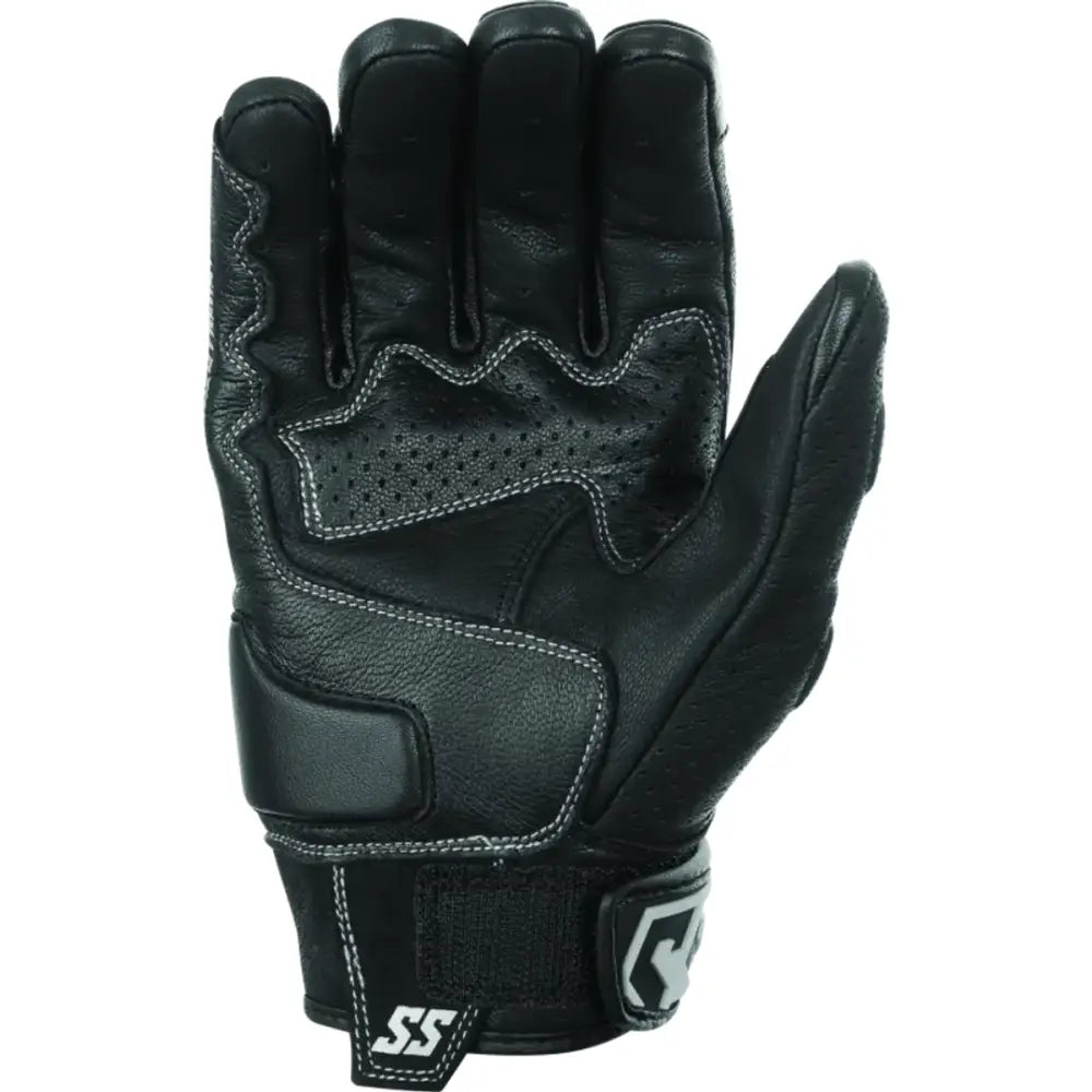 Speed and Strength Twist of Fate Leather Gloves Black/White - Small - 892325 - Safety