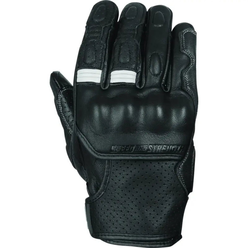 Speed and Strength Twist of Fate Leather Gloves Black/White - XL - 892328 - Safety