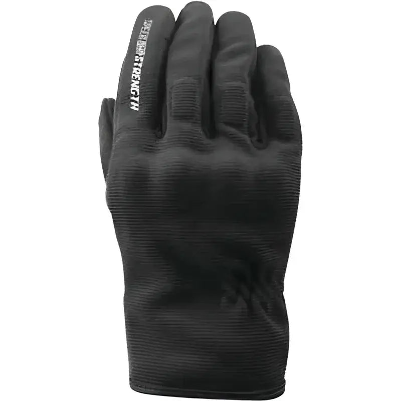 Black work glove.