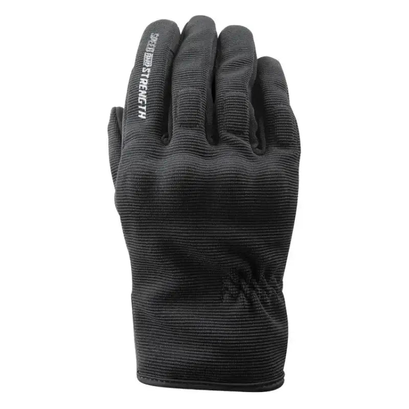 Black work glove.
