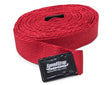 Red nylon recovery strap roll with black buckle for SpeedStrap 2In Big Daddy Weaveable Recovery Strap
