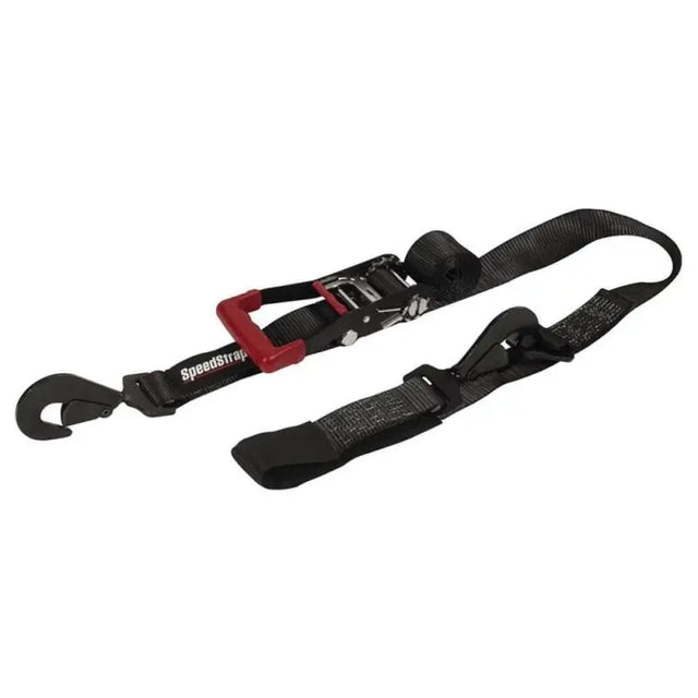 SpeedStrap 2In x 8Ft Ratchet Tie Down w/ Flat Snap Hooks & Axle Strap Combo Made in the USA - Truck Automotive