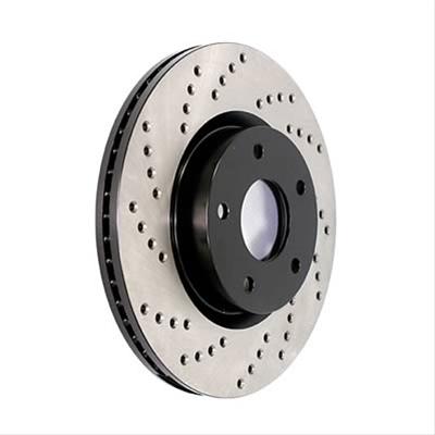 Stop Tech Brake Rotor: 128.37018L Stop Tech Cross Drilled Rotor