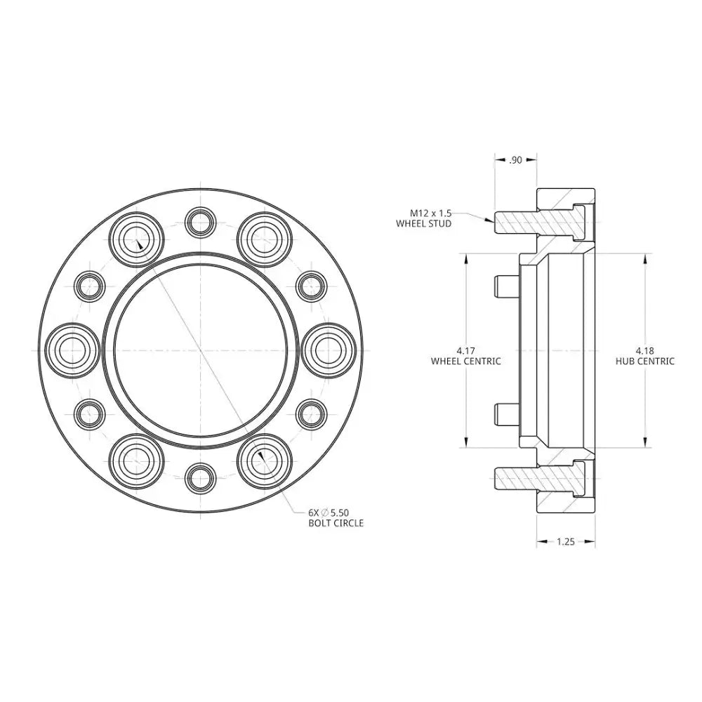 Spidertrax Limited Lifetime Warranty Wheel Spacer WHS007G - Toyota 5-1 1-1