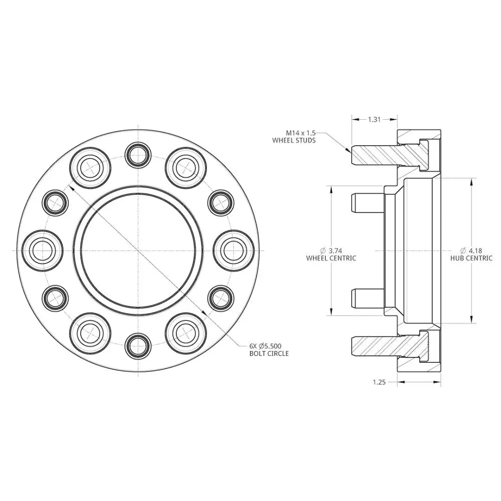 Spidertrax Limited Lifetime Warranty Wheel Spacer WHS036K - Toyota Lexus 5-1