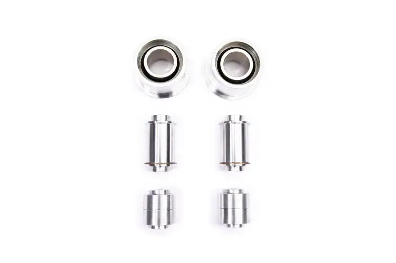 Silver metal bushing set for lower control arm in SPL Parts Nissan GTR R35