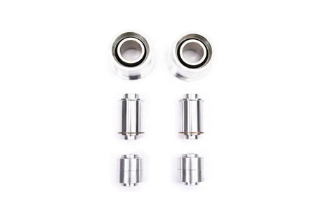 Silver metal bushing set for lower control arm in SPL Parts Nissan GTR R35