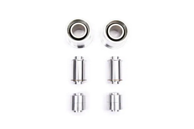 Silver metal bushing set for lower control arm in SPL Parts Nissan GTR R35