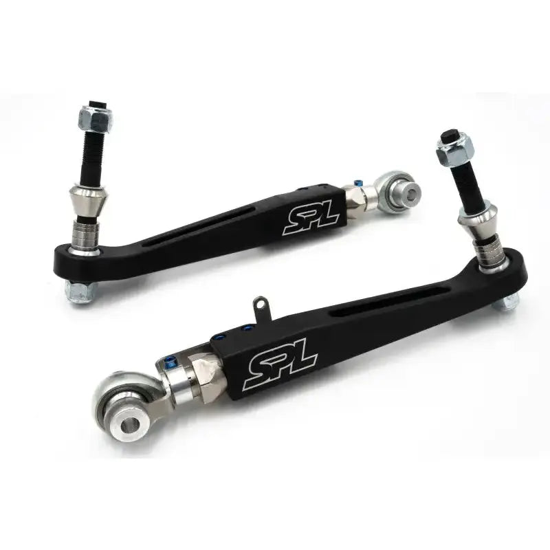 Black and silver adjustable suspension links for BMW G8X control arms M3 M4 AWD