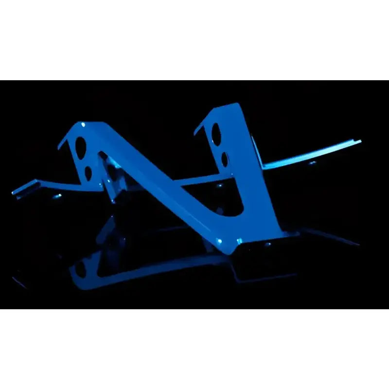 Blue metal bracket from Wheel Pros split-spoke blue 17x9 wheel 827ss790-bl