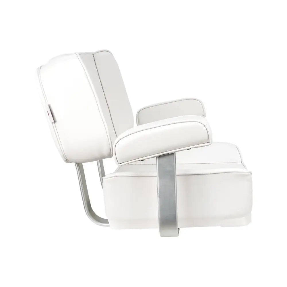 Springfield Armrest Supports And Cushions Boat Seat 1040002 - White Deluxe Captain Chair-White