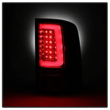 Spyder 07-13 GMC Sierra 1500 V2 Light Bar LED Tail Lights - Red Clear (ALT-YD-GS07V2-LBLED-RC) 