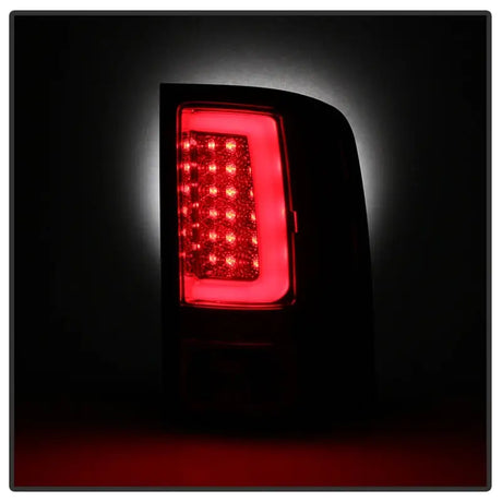 Spyder 07-13 GMC Sierra 1500 V2 Light Bar LED Tail Lights - Red Clear (ALT-YD-GS07V2-LBLED-RC) 